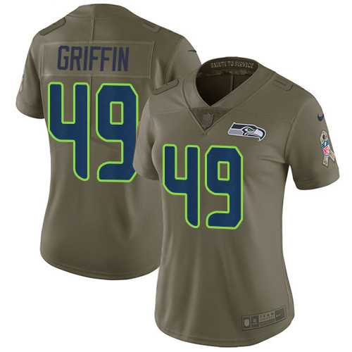 Women's Nike Seattle Seahawks #49 Shaquem Griffin Olive Stitched NFL Limited 2017 Salute to Service Jerseys